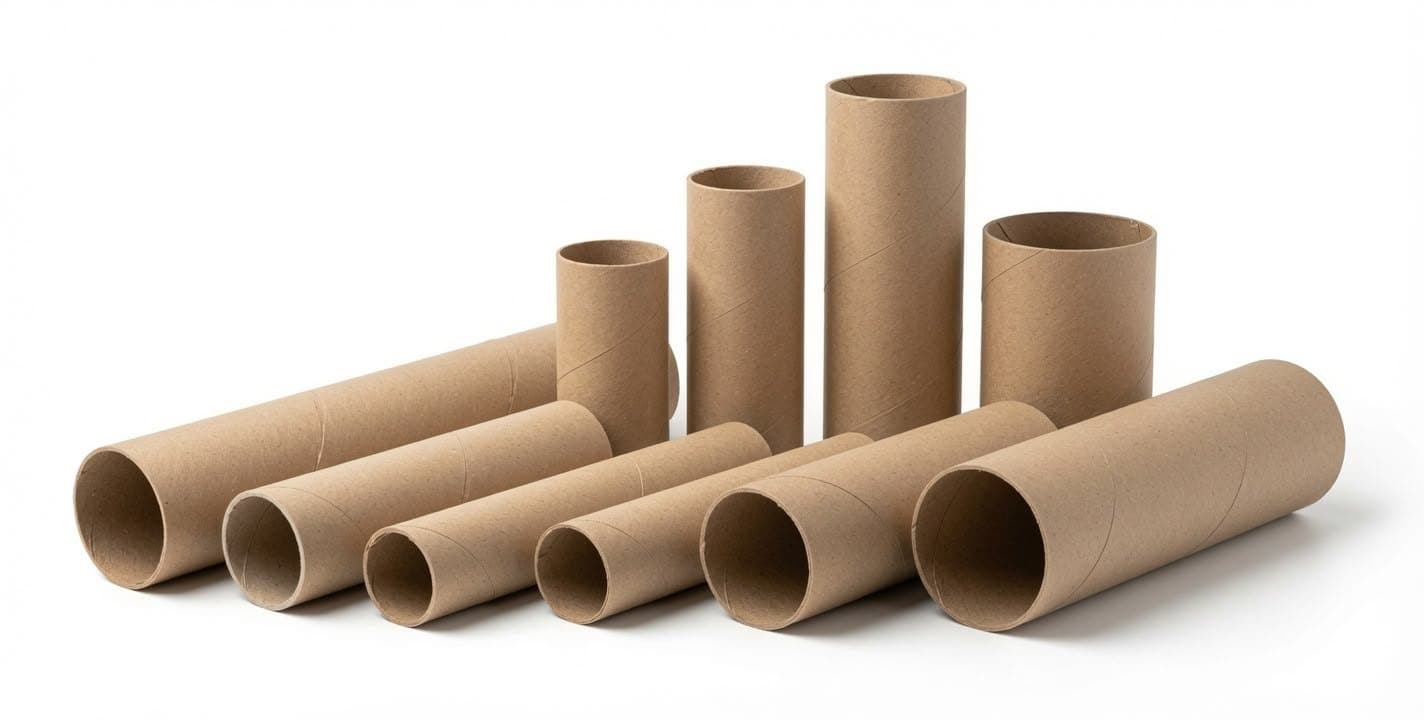 Tubos kraft (cores) de cartón MAMULCA en distintos diámetros y largos